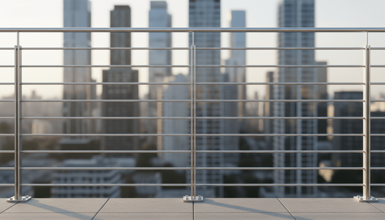 Custom aluminum railing installation detail showing precision craftsmanship on a residential property